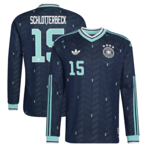 DFB Long Sleeve Auswärtstrikot Authentic 2026 mit Aufdruck Schlotterbeck 15