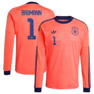 Deutsches Nationalmannschaft Auswärts-Torwarttrikot 2026 - Langarm mit Aufdruck Baumann 1