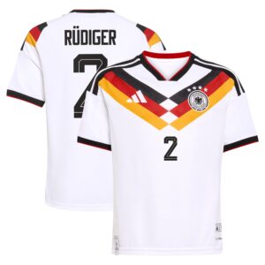 Authentisches Deutschland 26 Heimtrikot - Kinder mit Aufdruck Rüdiger 2