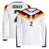 Deutschland 26 Home Replica Langarmtrikot mit Aufdruck Rüdiger 2
