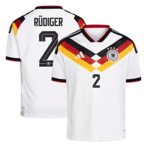 Deutschland 26 Heimtrikot Replica - Kinder mit Aufdruck Rüdiger 2