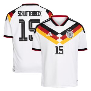 Deutschland 26 Heimtrikot Replica - Kinder mit Aufdruck Schlotterbeck 15