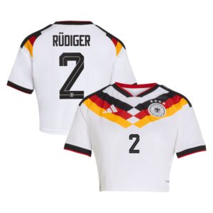 Kürzer geschnittenes Deutschland 26 Replica Heimtrikot mit Aufdruck Rüdiger 2