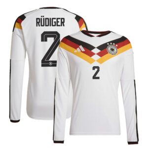 Deutschland 26 Authentic langärmeliges Heimtrikot  mit Aufdruck Rüdiger 2