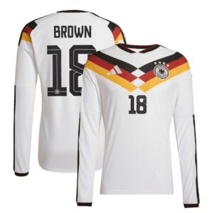 Deutschland 26 Authentic langärmeliges Heimtrikot  mit Aufdruck Brown 18