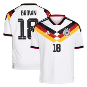 Deutschland 26 Heimtrikot Replica - Kinder mit Aufdruck Brown 18