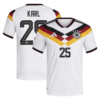 Authentisches Deutschland 26 Heimtrikot mit Aufdruck Karl 25