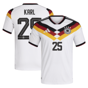 Authentisches Deutschland 26 Heimtrikot mit Aufdruck Karl 25
