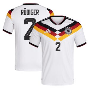 Authentisches Deutschland 26 Heimtrikot mit Aufdruck Rüdiger 2