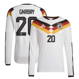 Deutschland 26 Authentic langärmeliges Heimtrikot  mit Aufdruck Gnabry 20