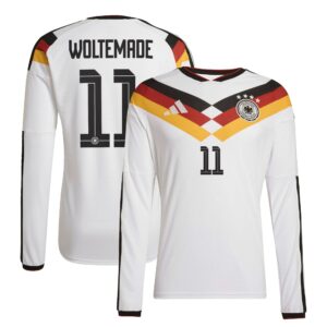 Deutschland 26 Authentic langärmeliges Heimtrikot  mit Aufdruck Woltemade 11