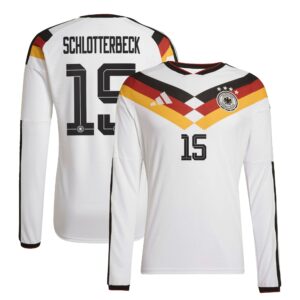 Deutschland 26 Authentic langärmeliges Heimtrikot  mit Aufdruck Schlotterbeck 15