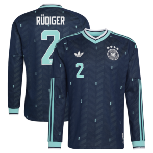 DFB Long Sleeve Auswärtstrikot Authentic 2026 mit Aufdruck Rüdiger 2