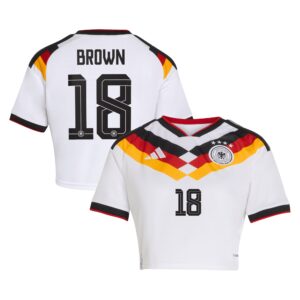 Kürzer geschnittenes Deutschland 26 Replica Heimtrikot mit Aufdruck Brown 18
