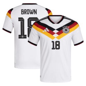 Authentisches Deutschland 26 Heimtrikot mit Aufdruck Brown 18